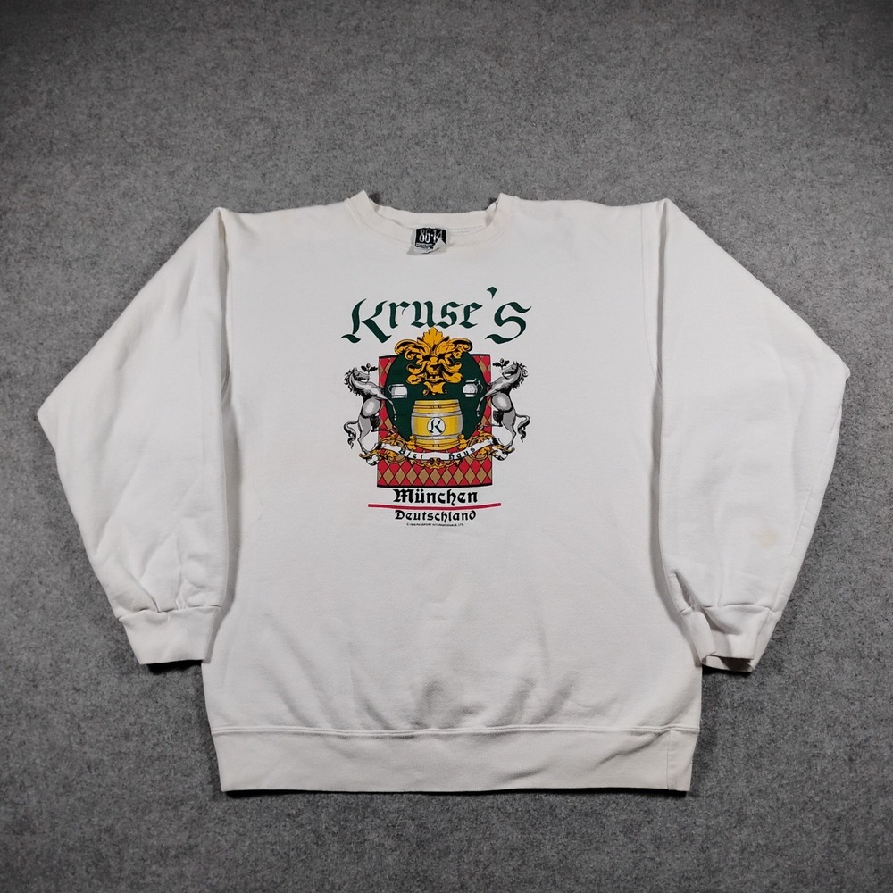 Vintage Badger Sportswear Kruse's Bier Haus München Germany Sweatshirt Men L